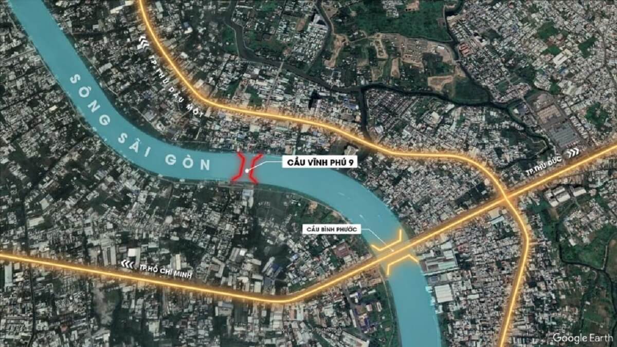 Quy hoạch xây dựng cầu Vĩnh Phú 9 từ TP Thuận An qua quận 12